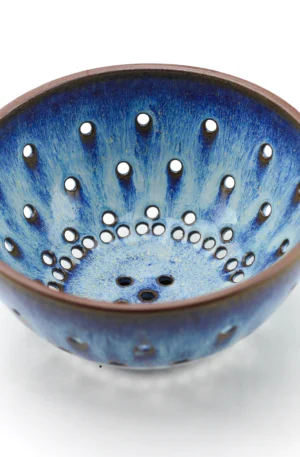 Keramik Obstsieb Blau